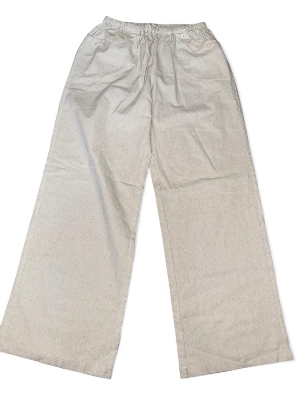 Princess Polly Cream Wide Leg Elastic Waist Pants